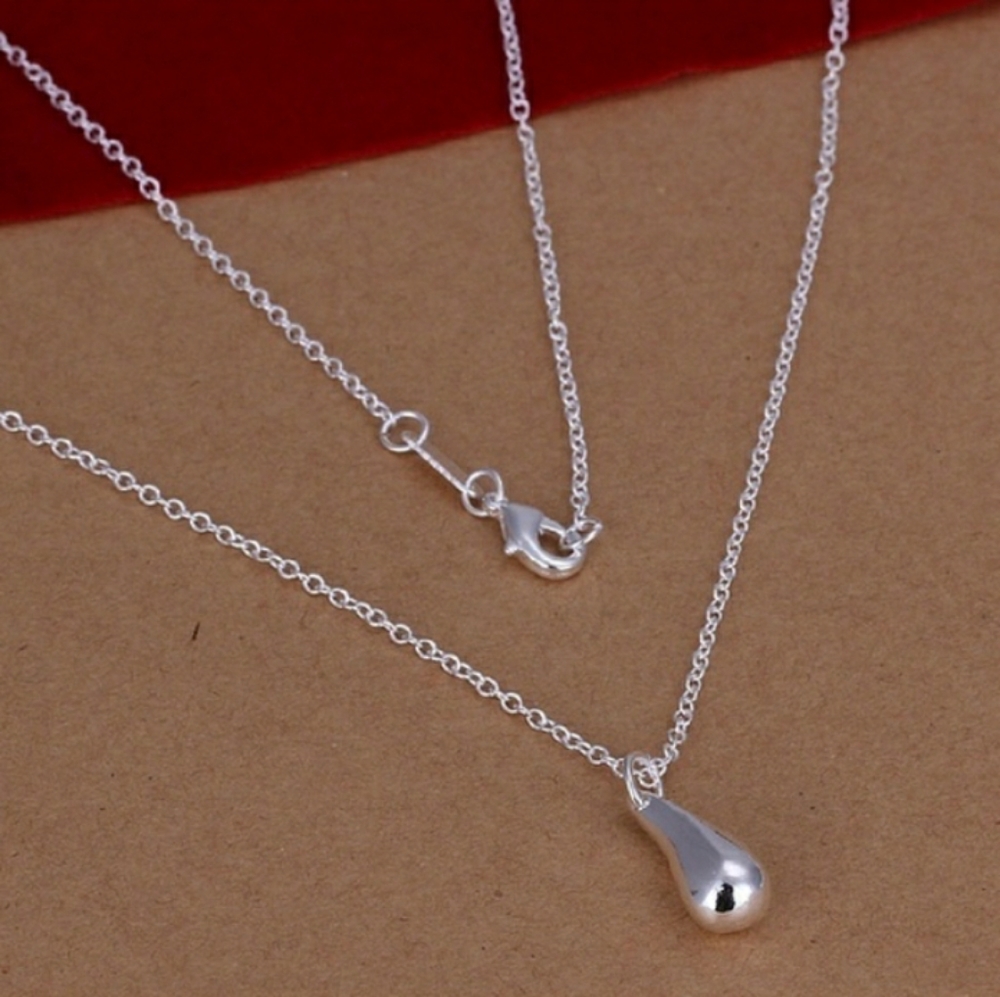 925 Sterling Silver Water Drop Jewelry Set - Picture 5 of 8